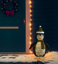 Weihnachtsdeko LED Pinguin Luxus-Stoff 90 cm
