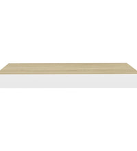 Schweberegal Eichenoptik und Weiß 40x23x3,8 cm MDF