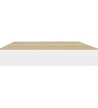 Schweberegal Eichenoptik und Weiß 40x23x3,8 cm MDF