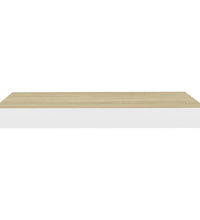 Schweberegale 4 Stk. Eichen-Optik und Weiß 50x23x3,8 cm MDF