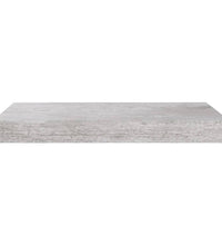 Schweberegale 2 Stk. Betongrau 40x23x3,8 cm MDF