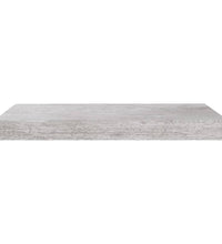 Schweberegale 2 Stk. Betongrau 50x23x3,8 cm MDF