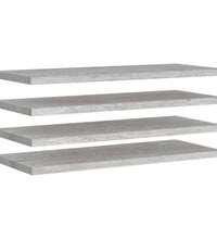 Schweberegale 4 Stk. Betongrau 90x23,5x3,8 cm MDF