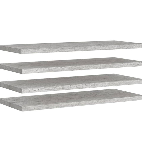 Schweberegale 4 Stk. Betongrau 90x23,5x3,8 cm MDF