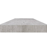 Schweberegale 2 Stk. Betongrau 120x23,5x3,8 cm MDF