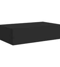 Wandregal mit Schublade Schwarz 40x23,5x10 cm MDF