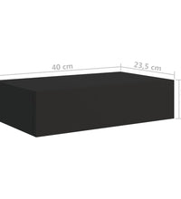 Wandregale mit Schubladen 2 Stk. Schwarz 40x23,5x10 cm MDF