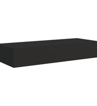 Wandregal mit Schublade Schwarz 60x23,5x10 cm MDF