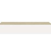 Wandregale mit Schubladen 2 Stk. Eichen-Optik Weiß 60x23,5x10cm