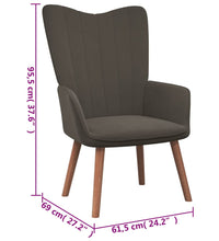 Relaxsessel mit Hocker Dunkelgrau Samt