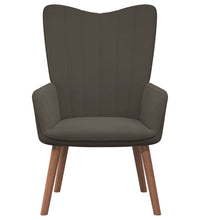 Relaxsessel mit Hocker Dunkelgrau Samt