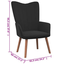 Relaxsessel mit Hocker Schwarz Samt