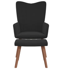 Relaxsessel mit Hocker Schwarz Samt