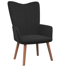 Relaxsessel mit Hocker Schwarz Samt