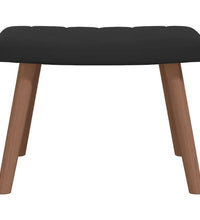 Relaxsessel mit Hocker Schwarz Samt