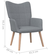 Relaxsessel mit Hocker Hellgrau Stoff
