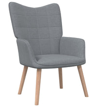 Relaxsessel mit Hocker Hellgrau Stoff
