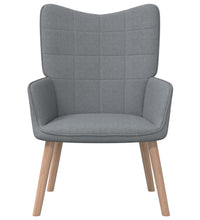 Relaxsessel mit Hocker Hellgrau Stoff