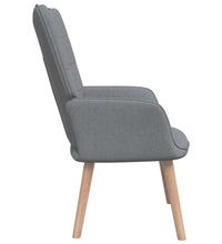 Relaxsessel mit Hocker Hellgrau Stoff