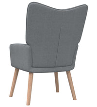 Relaxsessel mit Hocker Hellgrau Stoff