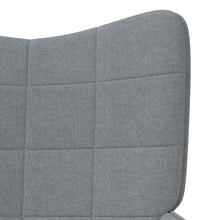Relaxsessel mit Hocker Hellgrau Stoff