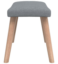 Relaxsessel mit Hocker Hellgrau Stoff