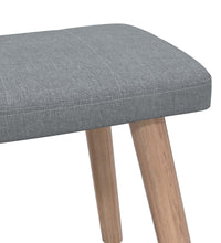 Relaxsessel mit Hocker Hellgrau Stoff