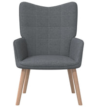 Relaxsessel mit Hocker Dunkelgrau Stoff