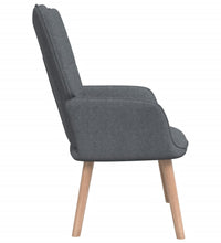 Relaxsessel mit Hocker Dunkelgrau Stoff