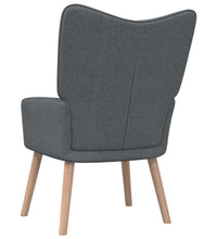 Relaxsessel mit Hocker Dunkelgrau Stoff