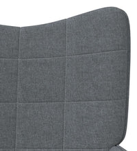 Relaxsessel mit Hocker Dunkelgrau Stoff
