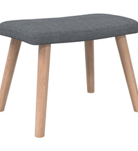 Relaxsessel mit Hocker Dunkelgrau Stoff