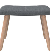 Relaxsessel mit Hocker Dunkelgrau Stoff