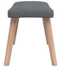 Relaxsessel mit Hocker Dunkelgrau Stoff