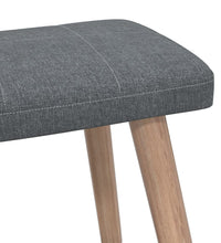 Relaxsessel mit Hocker Dunkelgrau Stoff