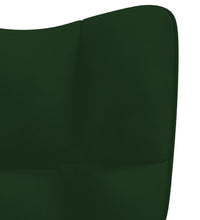 Relaxsessel mit Hocker Dunkelgrün Samt