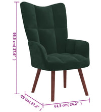 Relaxsessel mit Hocker Dunkelgrün Samt