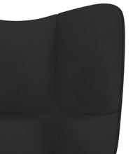 Relaxsessel mit Hocker Schwarz Samt