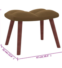 Relaxsessel mit Hocker Braun Samt