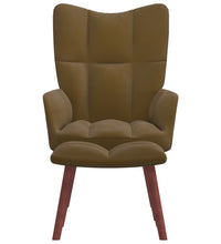 Relaxsessel mit Hocker Braun Samt
