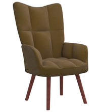 Relaxsessel mit Hocker Braun Samt