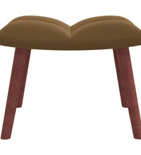 Relaxsessel mit Hocker Braun Samt