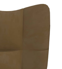 Relaxsessel mit Hocker Braun Samt