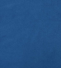 Relaxsessel mit Hocker Blau Samt