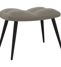 Relaxsessel mit Hocker Hellgrau Samt