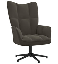 Relaxsessel mit Hocker Dunkelgrau Samt
