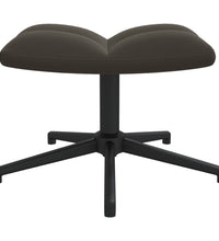 Relaxsessel mit Hocker Dunkelgrau Samt