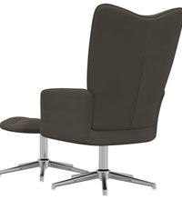 Relaxsessel mit Hocker Dunkelgrau Samt