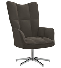 Relaxsessel mit Hocker Dunkelgrau Samt