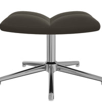 Relaxsessel mit Hocker Dunkelgrau Samt